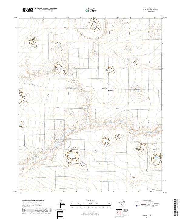 US Topo 7.5-minute map for Westway TX