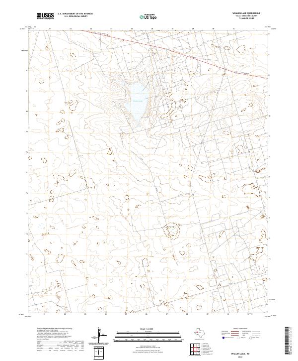 US Topo 7.5-minute map for Whalen Lake TX