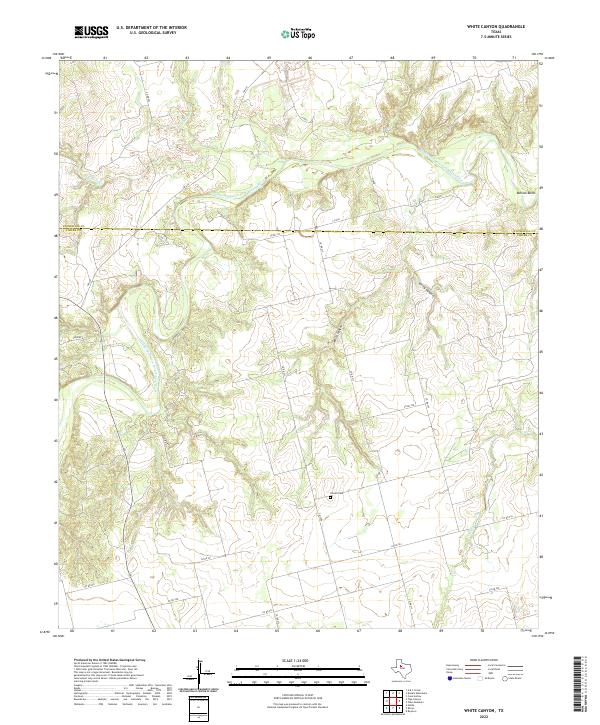 US Topo 7.5-minute map for White Canyon TX