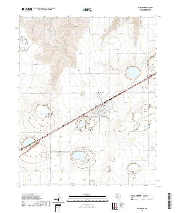 US Topo 7.5-minute map for White Deer TX