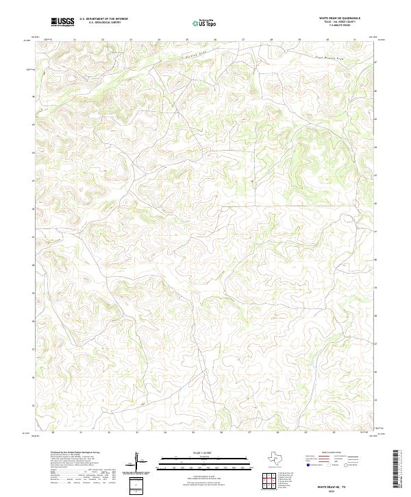 US Topo 7.5-minute map for White Draw NE TX