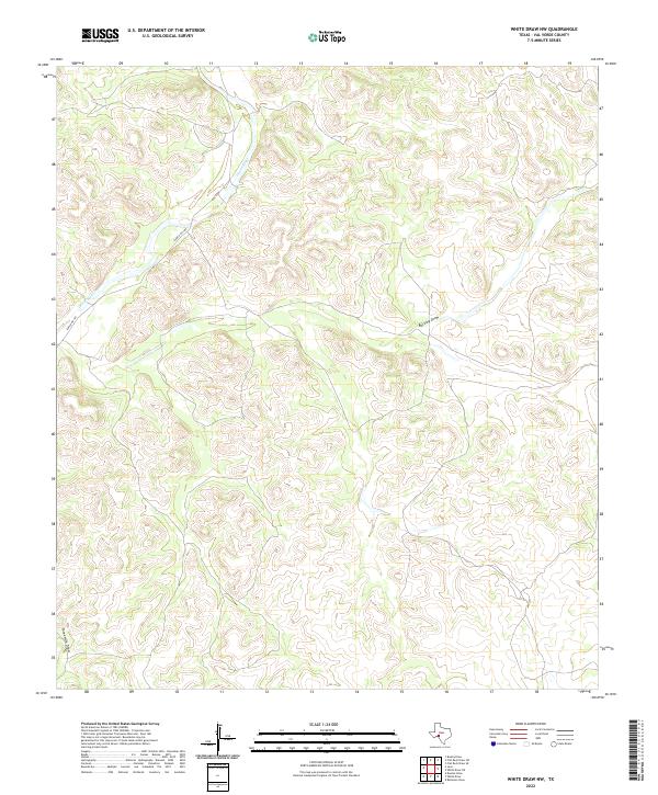 US Topo 7.5-minute map for White Draw NW TX