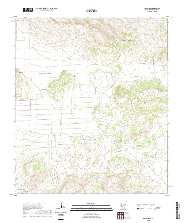 US Topo 7.5-minute map for White Hills TX