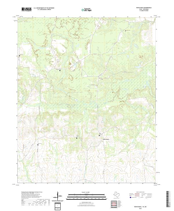 US Topo 7.5-minute map for White Rock TXOK