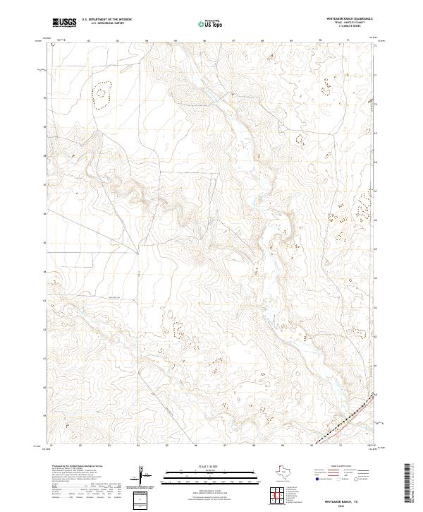 US Topo 7.5-minute map for Whiteaker Ranch TX