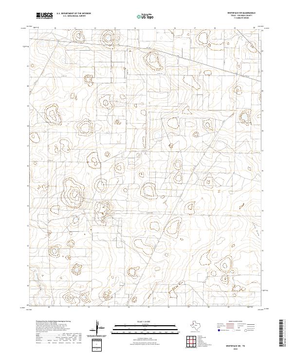 US Topo 7.5-minute map for Whiteface SW TX