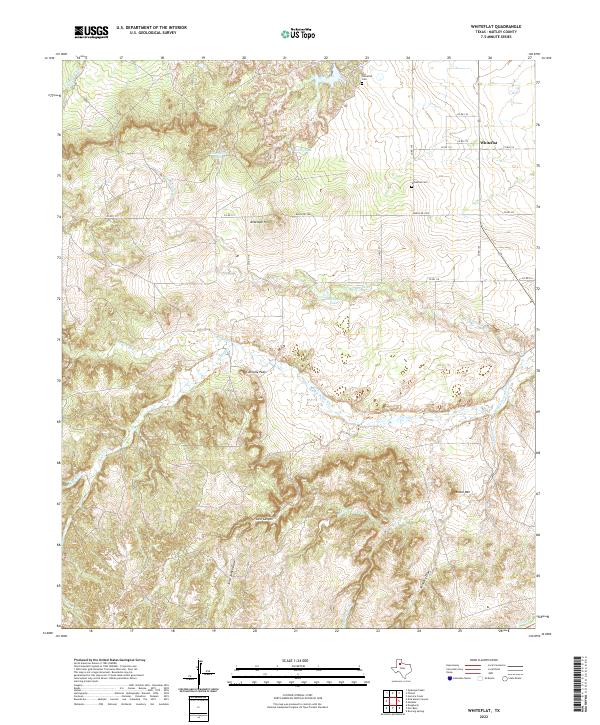 US Topo 7.5-minute map for Whiteflat TX