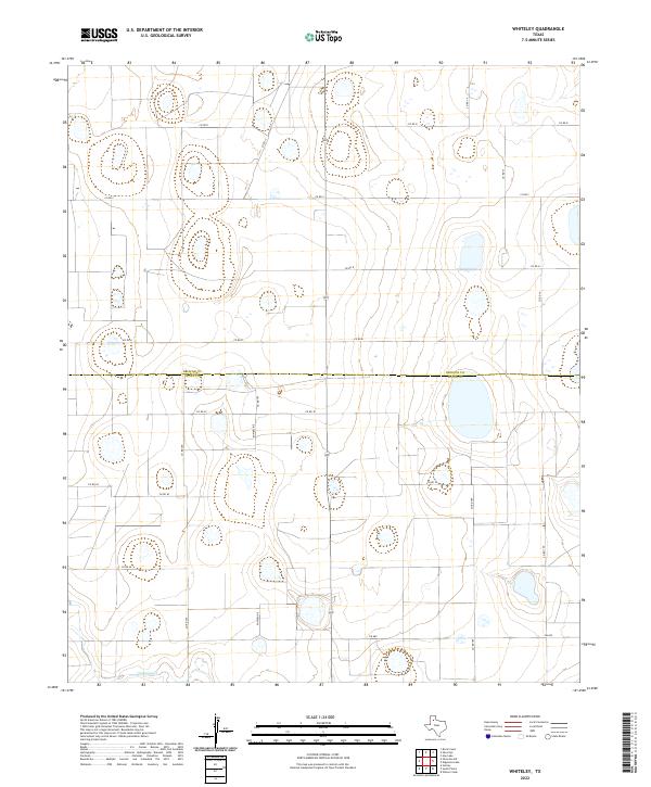 US Topo 7.5-minute map for Whiteley TX