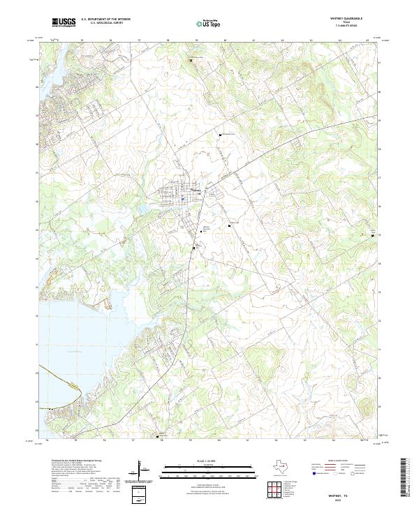 US Topo 7.5-minute map for Whitney TX