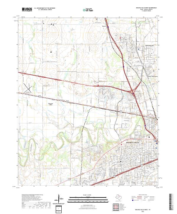 US Topo 7.5-minute map for Wichita Falls West TX