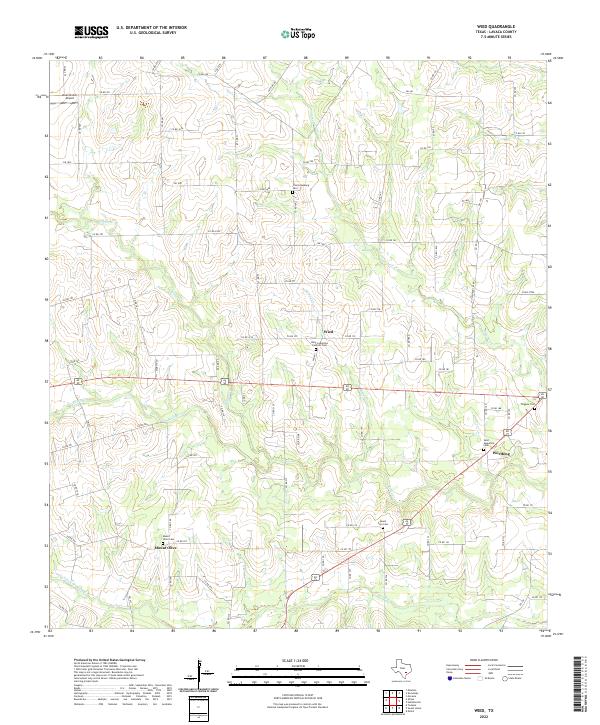 US Topo 7.5-minute map for Wied TX