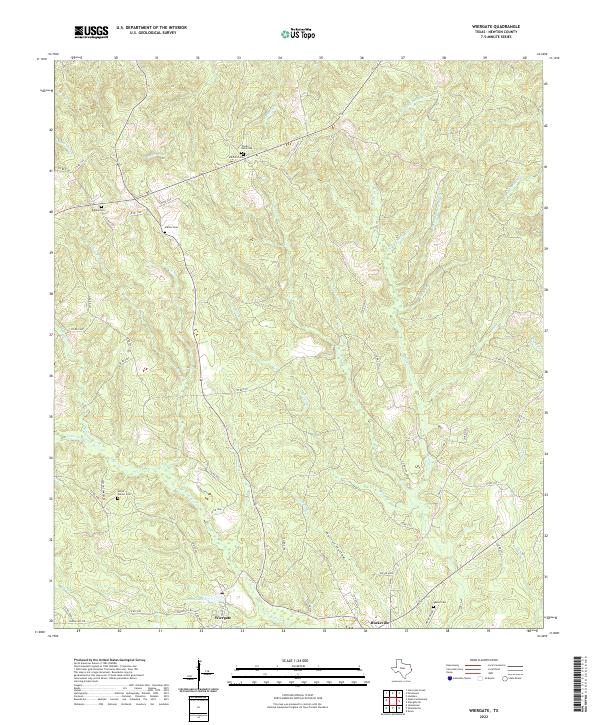 US Topo 7.5-minute map for Wiergate TX