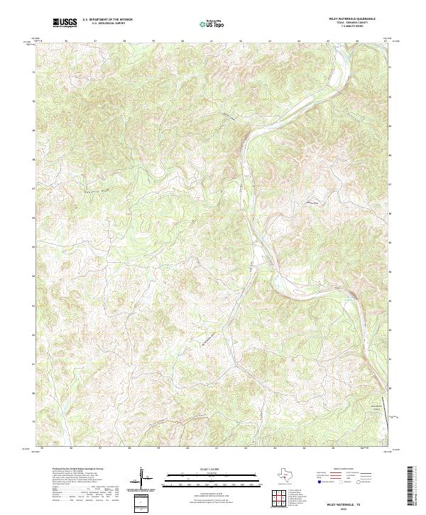 US Topo 7.5-minute map for Wiley Waterhole TX