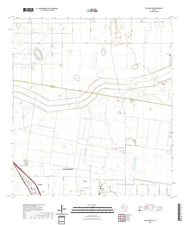 US Topo 7.5-minute map for Willamar SW TX