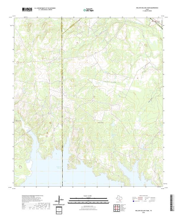 US Topo 7.5-minute map for Willow Hollow Tank TX