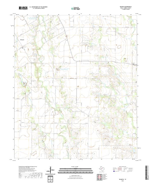 US Topo 7.5-minute map for Wilmeth TX