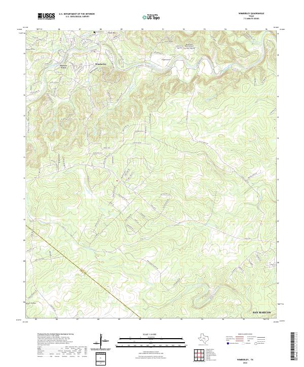 US Topo 7.5-minute map for Wimberley TX