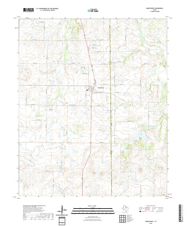 US Topo 7.5-minute map for Windthorst TX