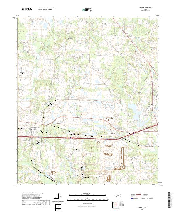 US Topo 7.5-minute map for Winfield TX