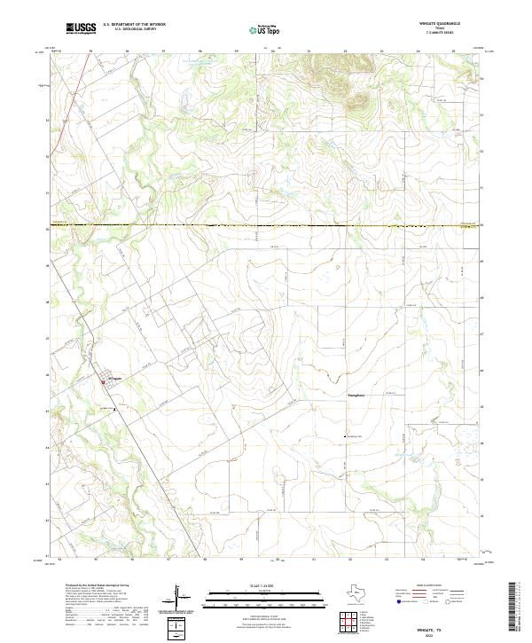 US Topo 7.5-minute map for Wingate TX