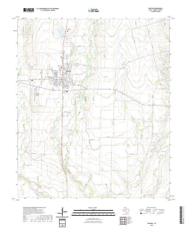 US Topo 7.5-minute map for Winters TX