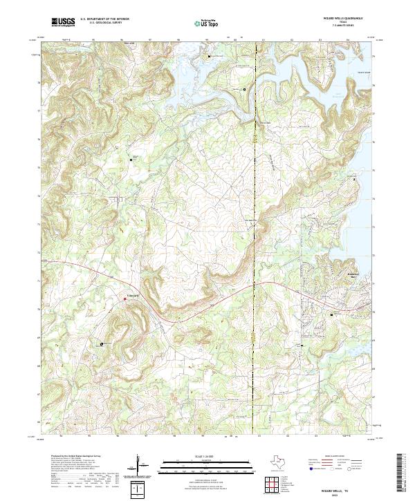 US Topo 7.5-minute map for Wizard Wells TX