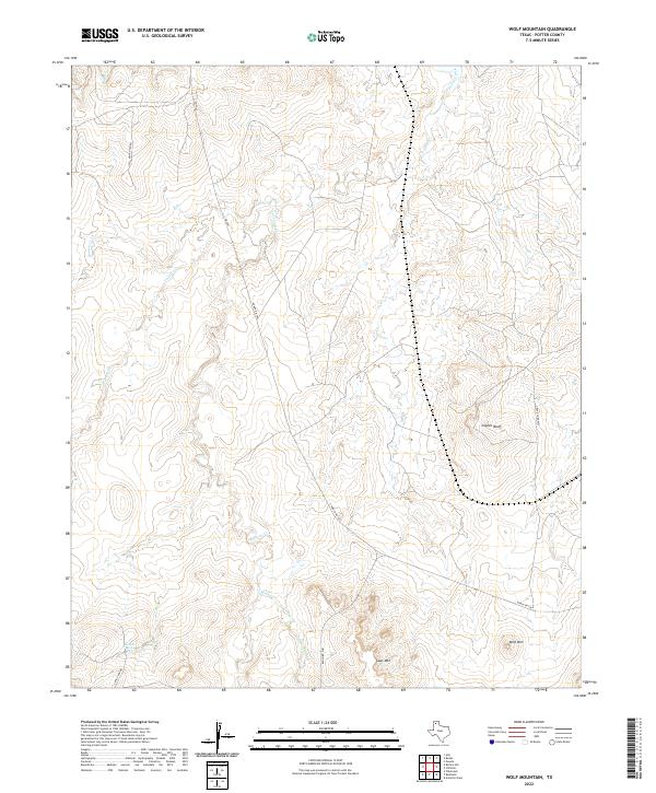 US Topo 7.5-minute map for Wolf Mountain TX