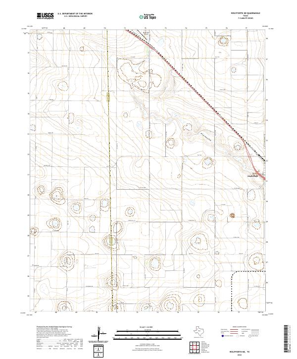 US Topo 7.5-minute map for Wolfforth NE TX