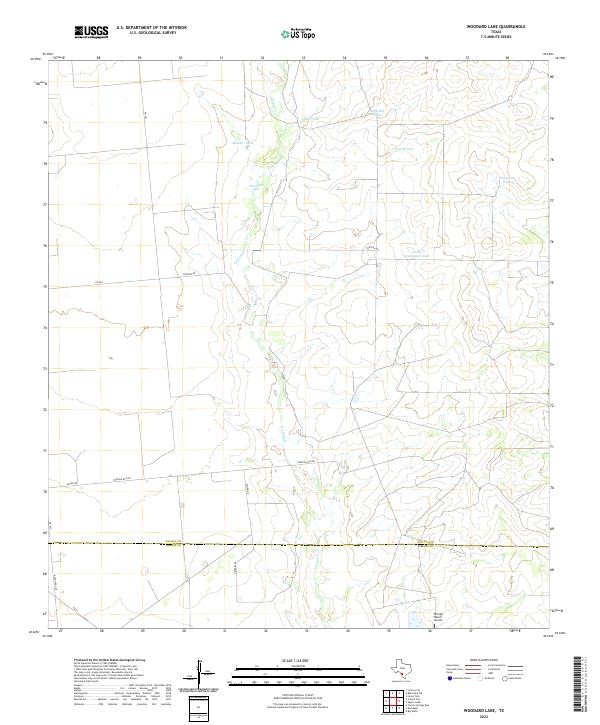 US Topo 7.5-minute map for Woodard Lake TX