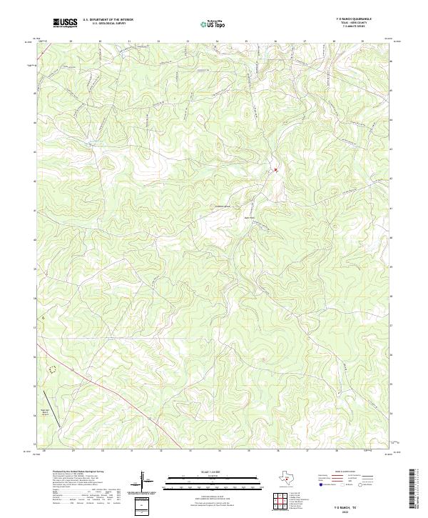 US Topo 7.5-minute map for Y O Ranch TX