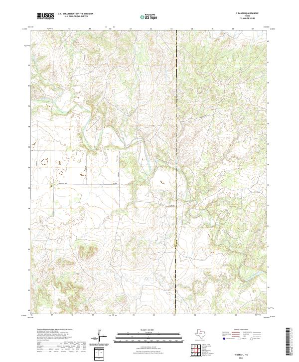 US Topo 7.5-minute map for Y Ranch TX