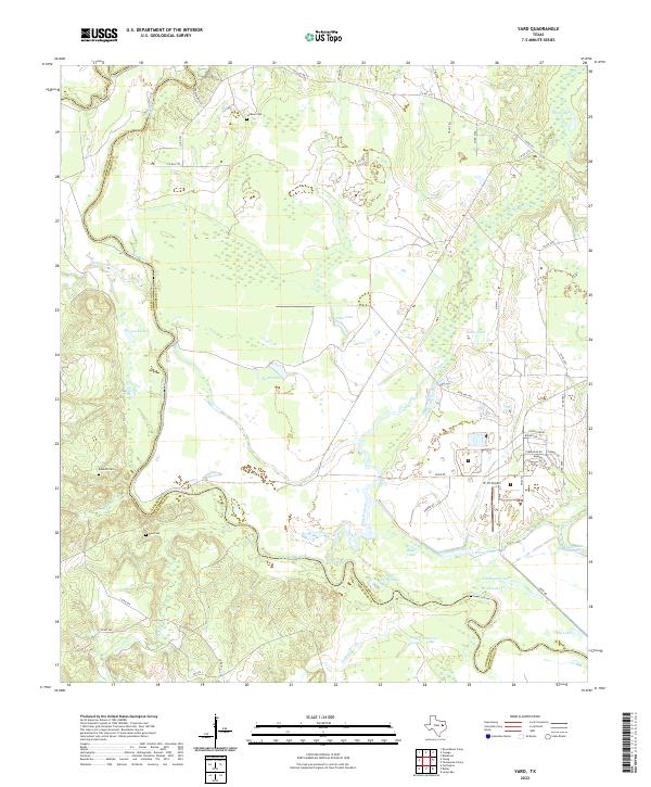 US Topo 7.5-minute map for Yard TX