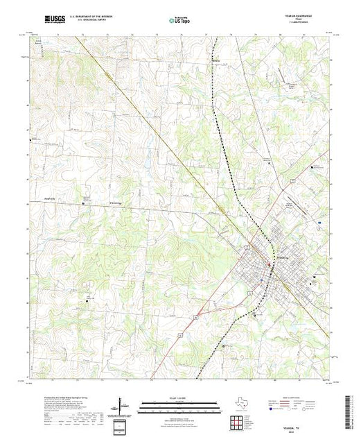 US Topo 7.5-minute map for Yoakum TX – American Map Store