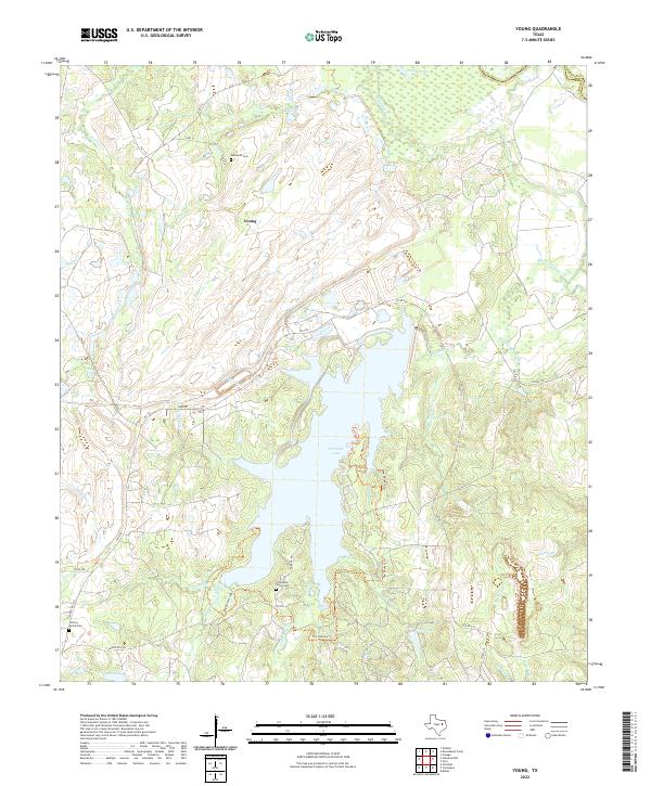 US Topo 7.5-minute map for Young TX