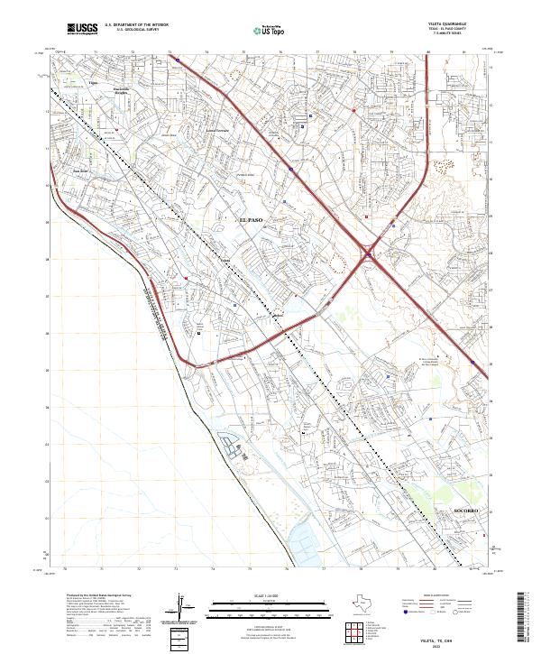 US Topo 7.5-minute map for Ysleta TXCHH