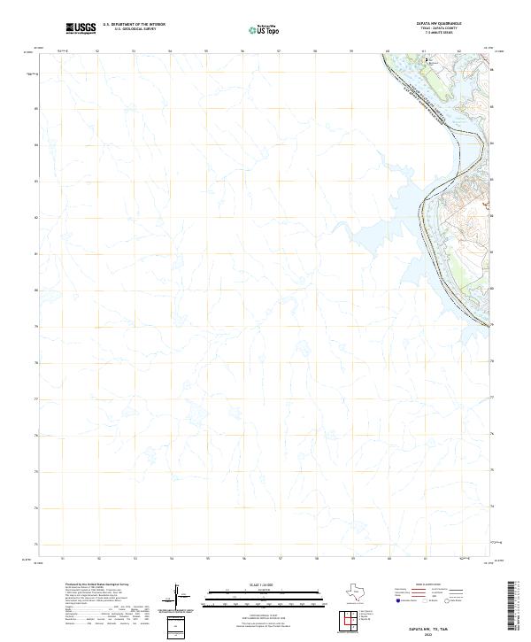 US Topo 7.5-minute map for Zapata NW TXTAM