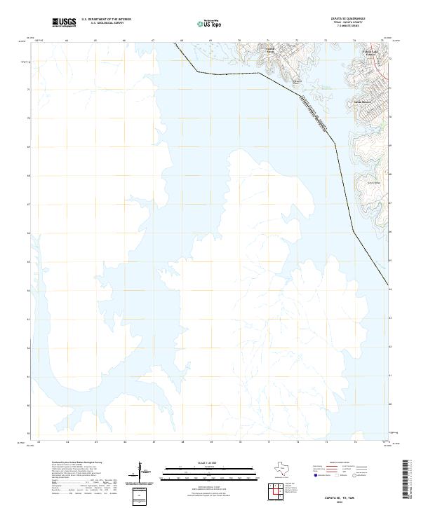 US Topo 7.5-minute map for Zapata SE TXTAM