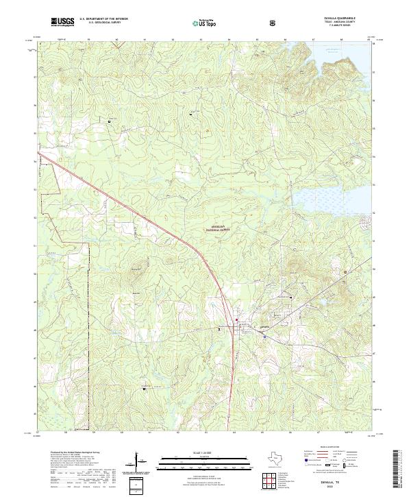 US Topo 7.5-minute map for Zavalla TX