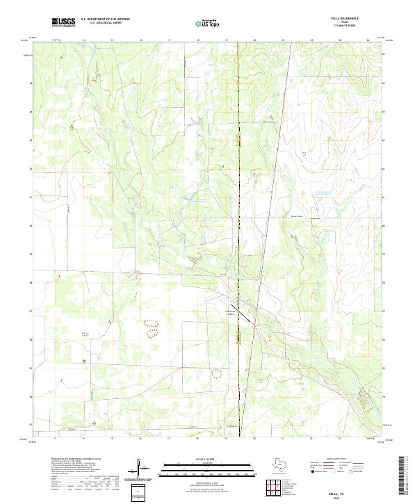 US Topo 7.5-minute map for Zella TX