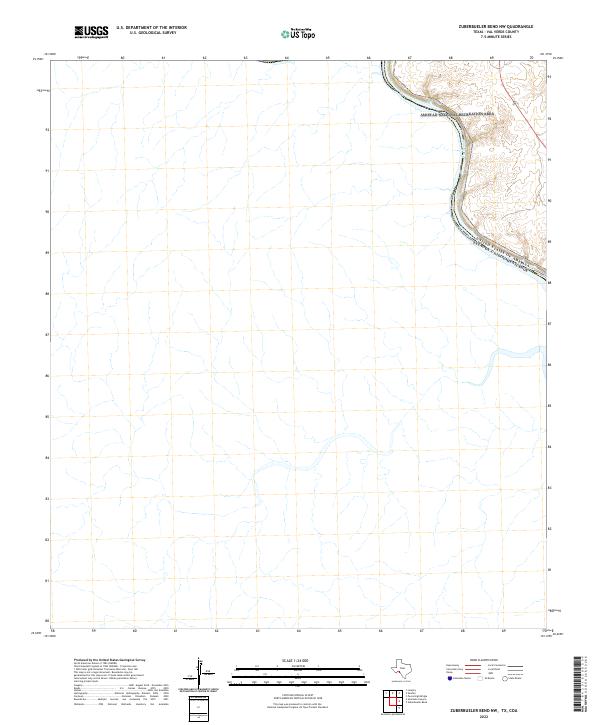 US Topo 7.5-minute map for Zuberbueler Bend NW TXCOA