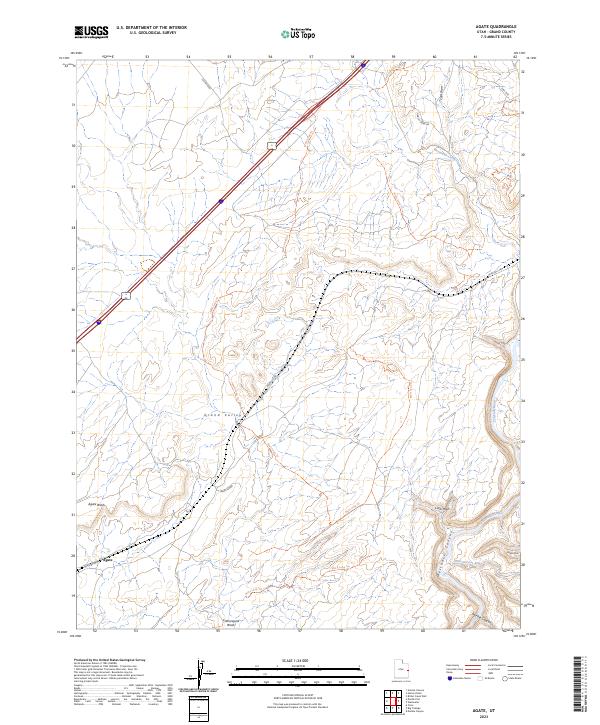 US Topo 7.5-minute map for Agate UT
