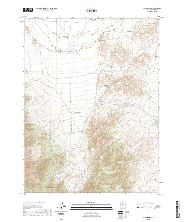 US Topo 7.5-minute map for Allens Ranch UT