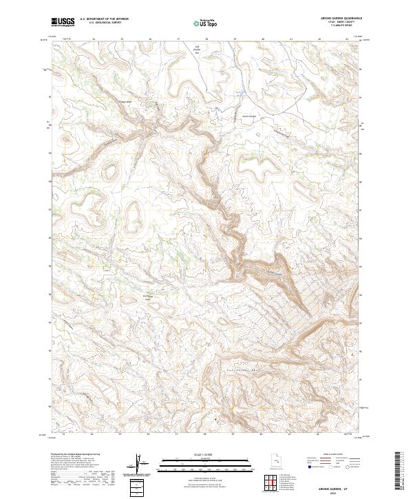 US Topo 7.5-minute map for Arsons Garden UT