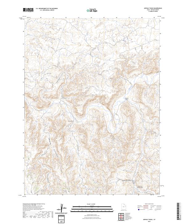 US Topo 7.5-minute map for Asphalt Wash UT