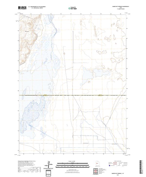 US Topo 7.5-minute map for Baker Hot Springs UT