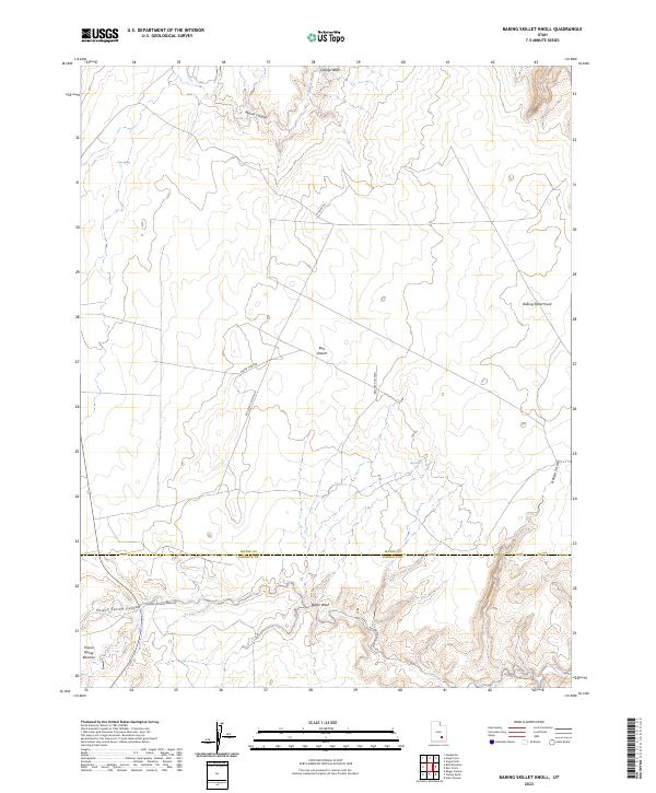 US Topo 7.5-minute map for Baking Skillet Knoll UT