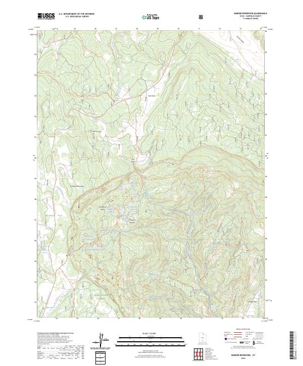 US Topo 7.5-minute map for Barker Reservoir UT