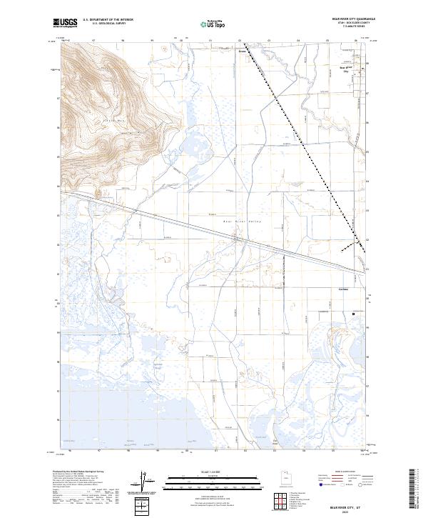 US Topo 7.5-minute map for Bear River City UT