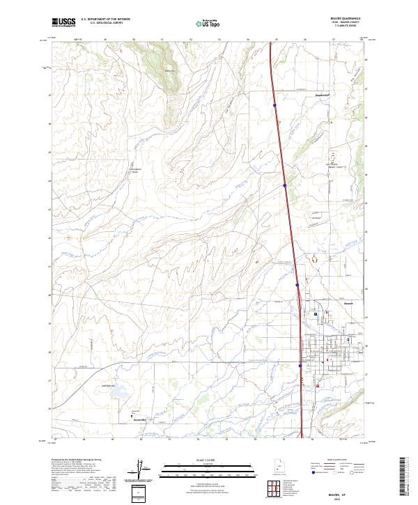 US Topo 7.5-minute map for Beaver UT