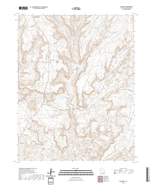 US Topo 7.5-minute map for Big Bench UT